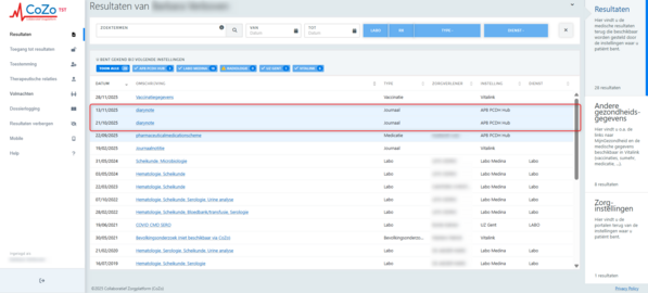 Nieuw : automatische journaalnota’s bij huisapothekerschap